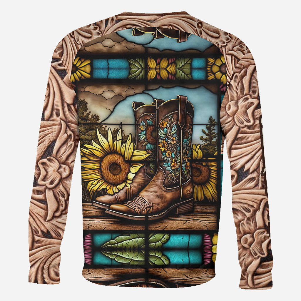 Vintage Country Boots für Pferdeliebhaber – Personalisiertes Shirt mit Pferdemotiv