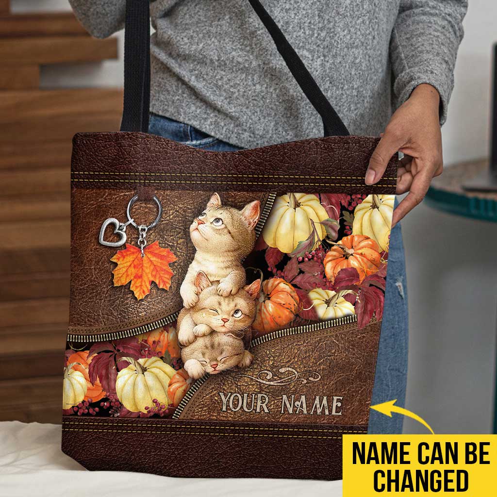 Herbstliche Vibes – Personalisierte Katzen-Tragetasche
