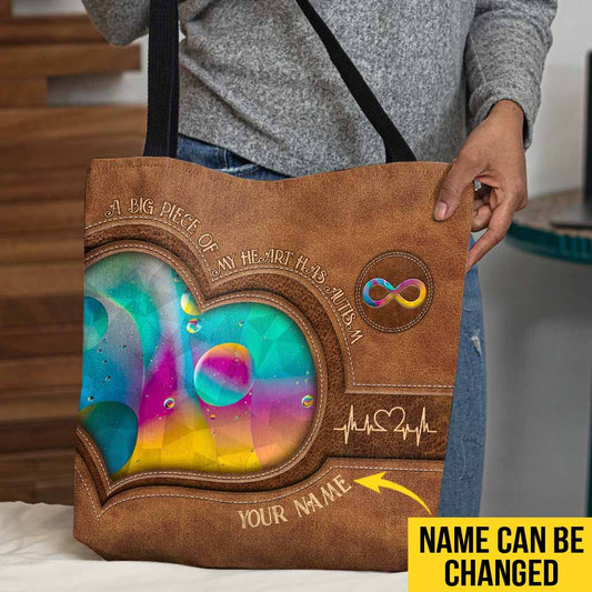 Ein großes Stück meines Herzens – Personalisierte Tragetasche zur Sensibilisierung für Autismus