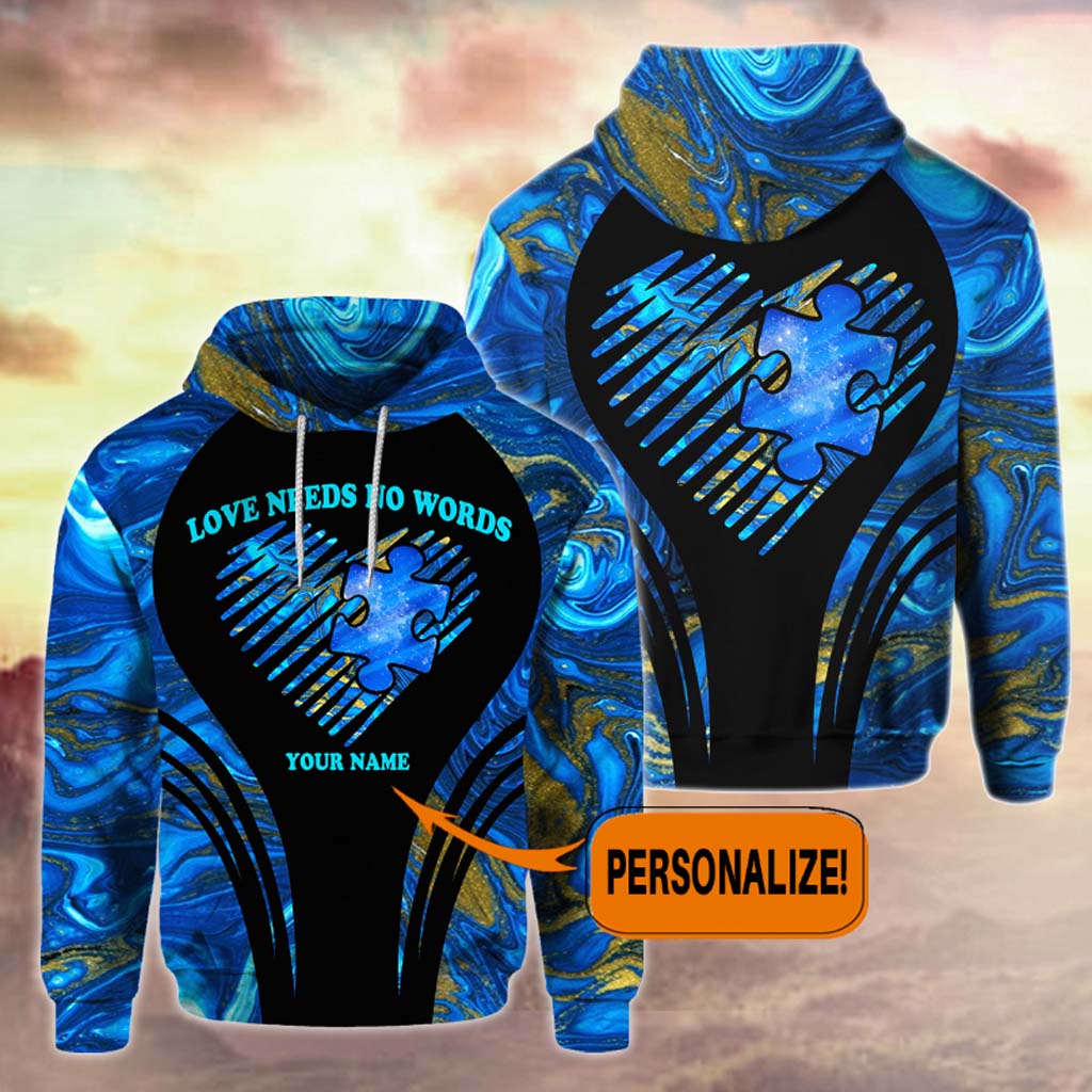 Ich trage Blau – Personalisiertes T-Shirt und Hoodie zur Sensibilisierung für Autismus