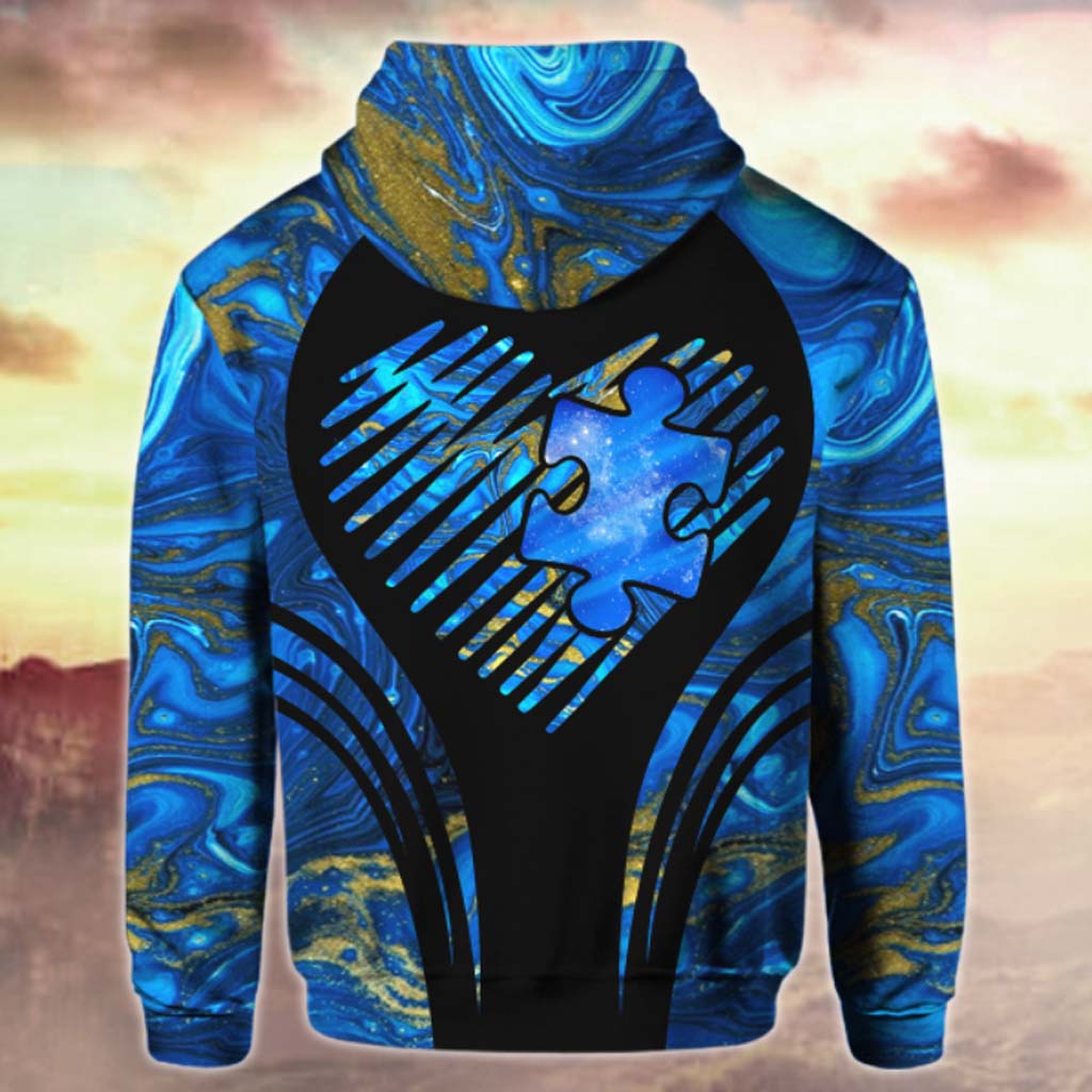 Ich trage Blau – Personalisiertes T-Shirt und Hoodie zur Sensibilisierung für Autismus