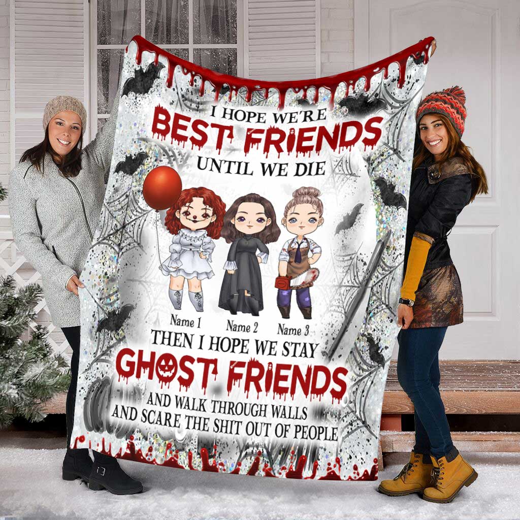 Ghost Sisters – Personalisierte Halloween-Freundinnendecke