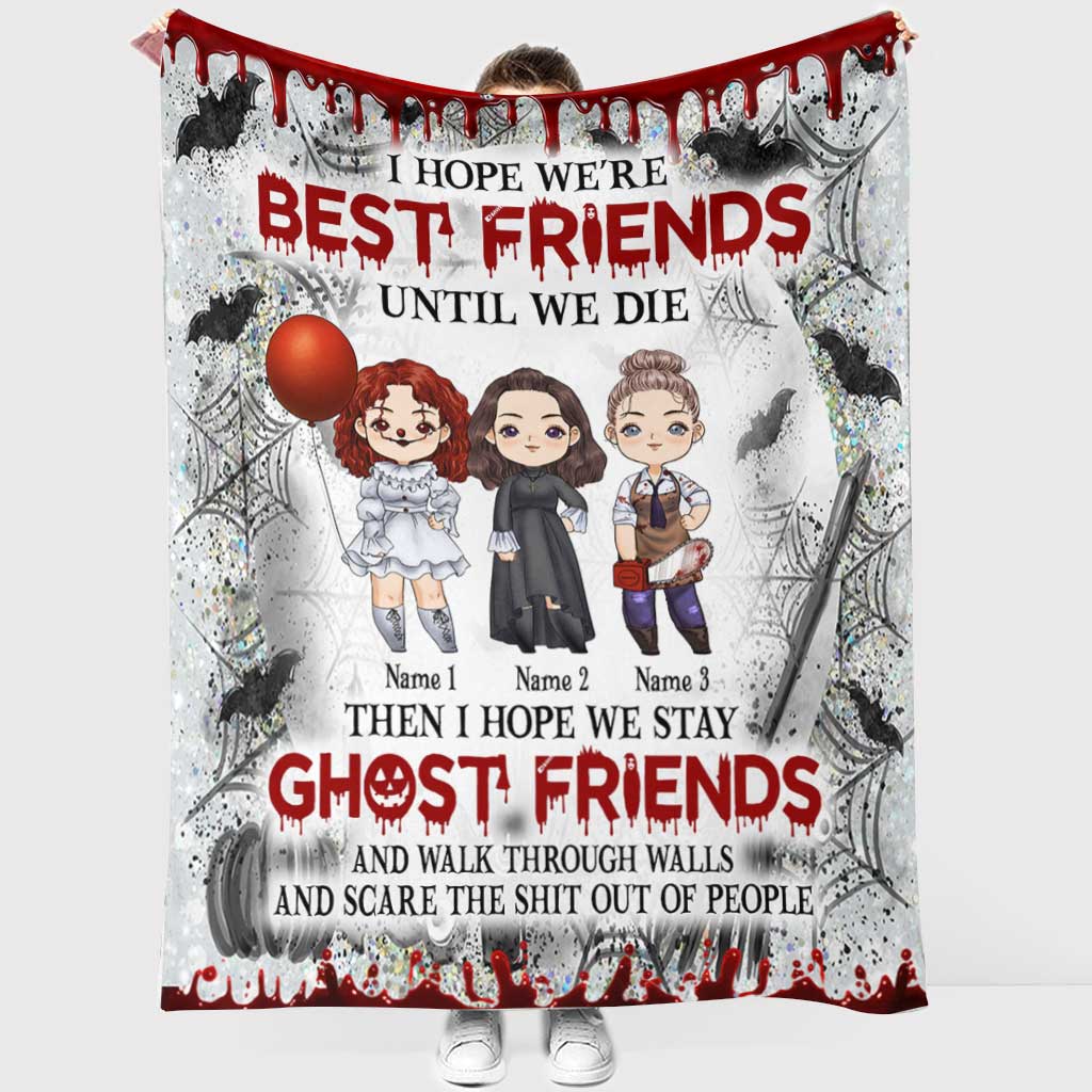 Ghost Sisters – Personalisierte Halloween-Freundinnendecke