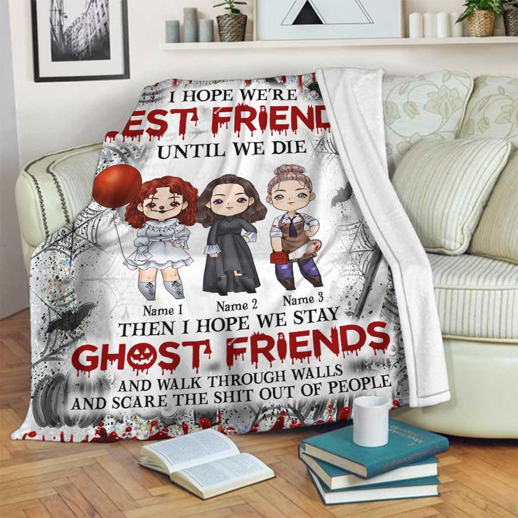 Ghost Sisters – Personalisierte Halloween-Freundinnendecke