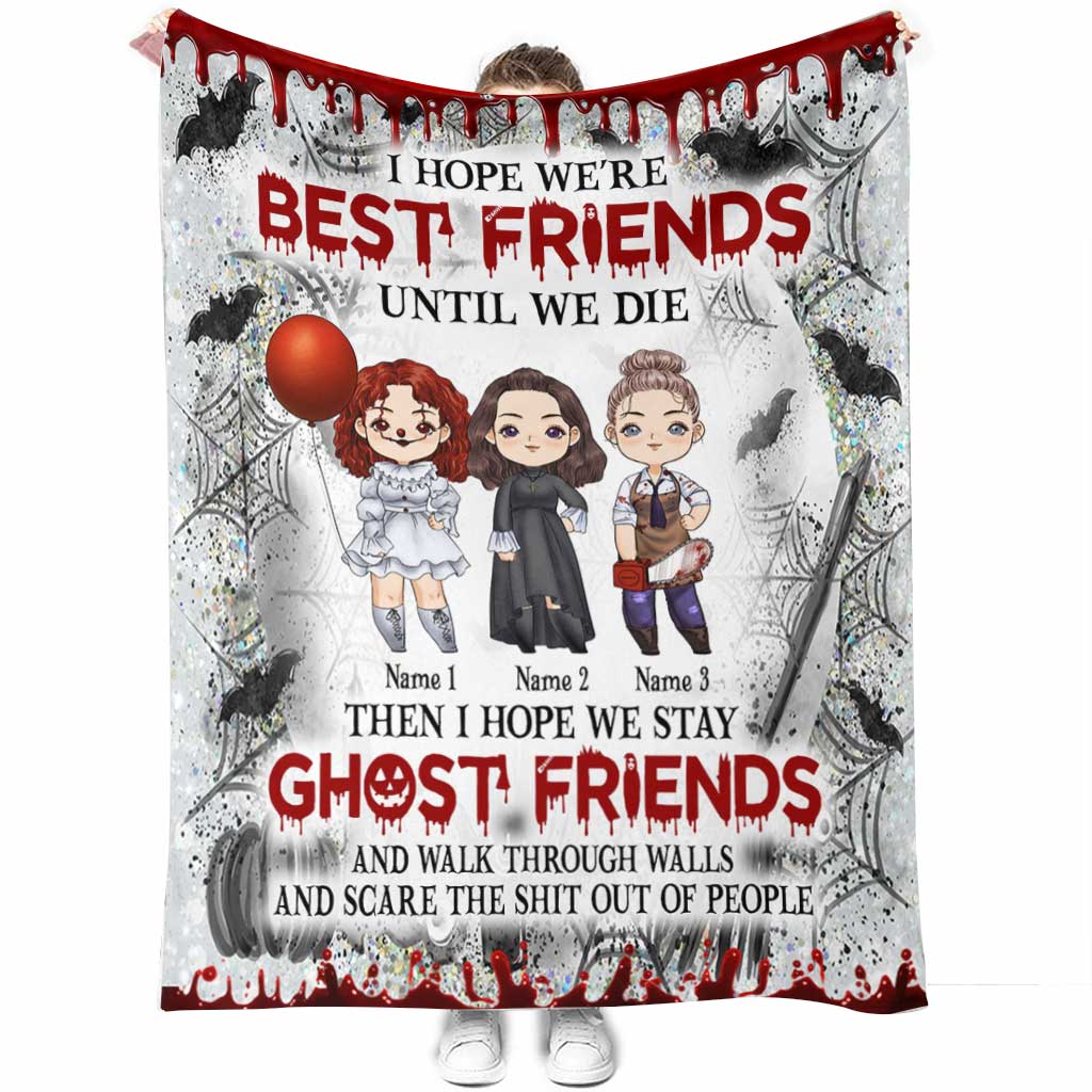Ghost Sisters – Personalisierte Halloween-Freundinnendecke