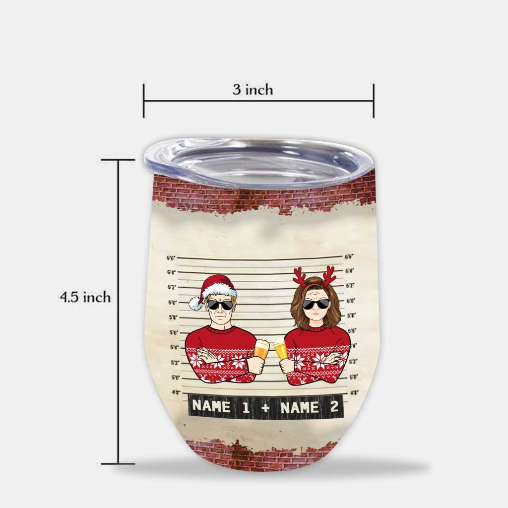 Eine schöne Art, „Ich liebe dich“ zu sagen – personalisierter Weihnachts-Weinglas für Paare