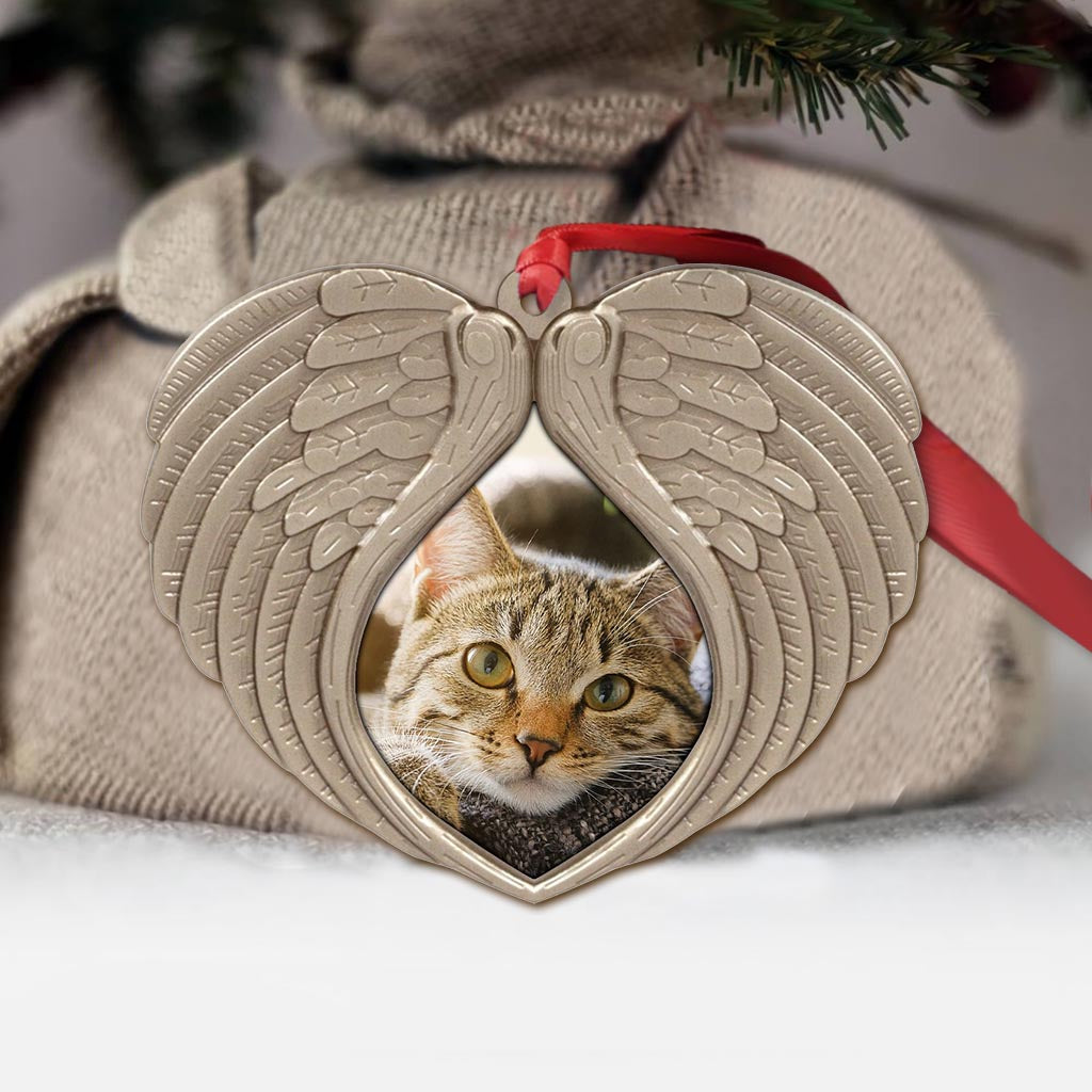Weine nicht um mich – Personalisierter Weihnachtsschmuck mit Katze (beidseitig bedruckt)