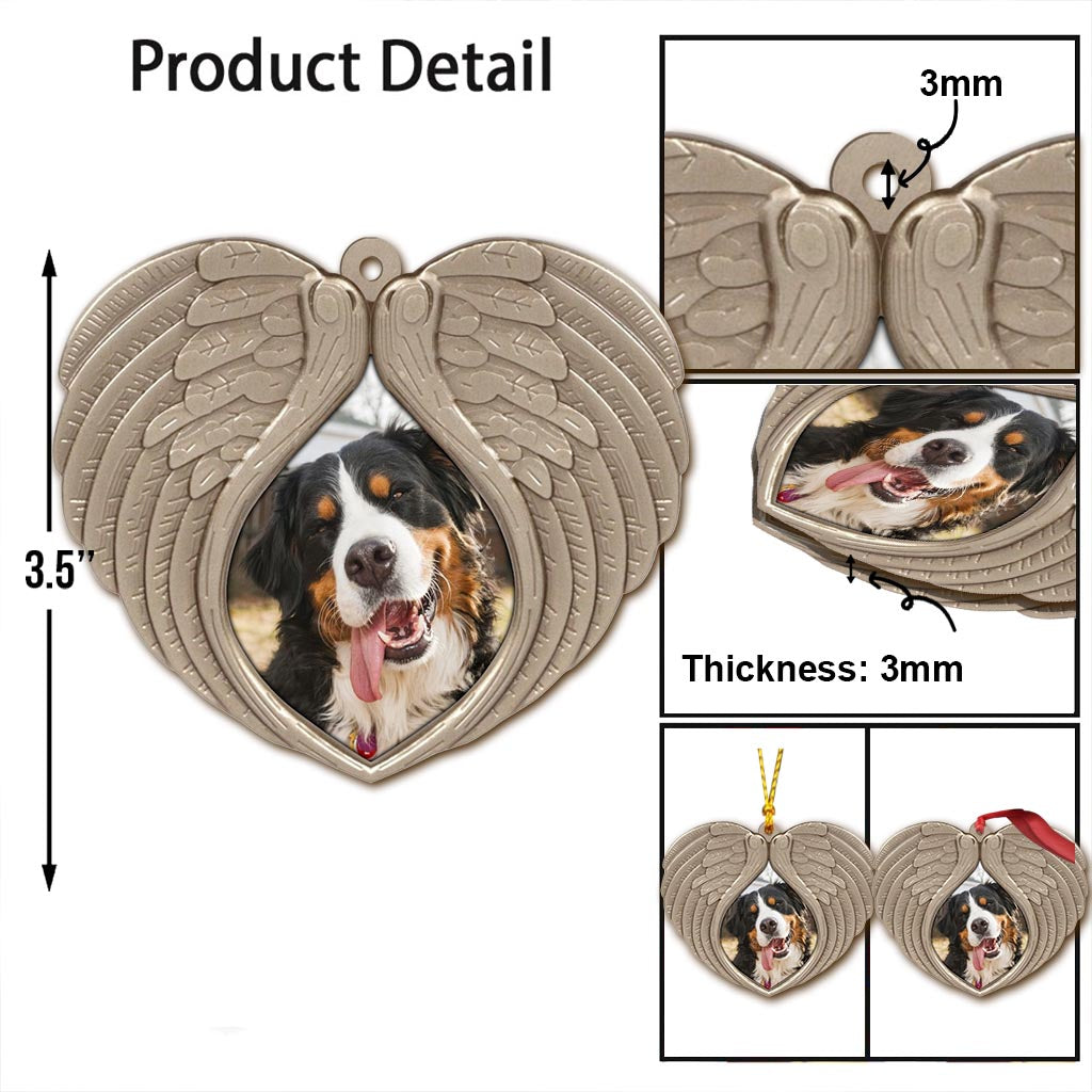 Weine nicht um mich – Personalisierter Weihnachtsschmuck in Hundeform (beidseitig bedruckt)