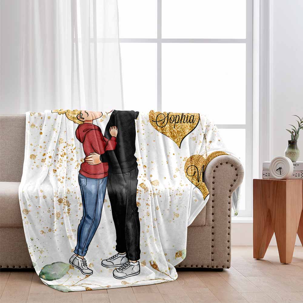 You're All I Need - Personalized Couple Blanket