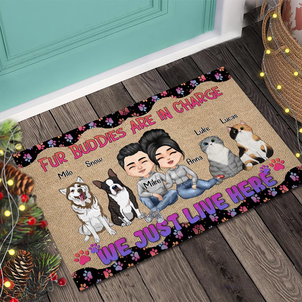 Die Hunde haben das Sagen – Personalisierte Fußmatte für Paare