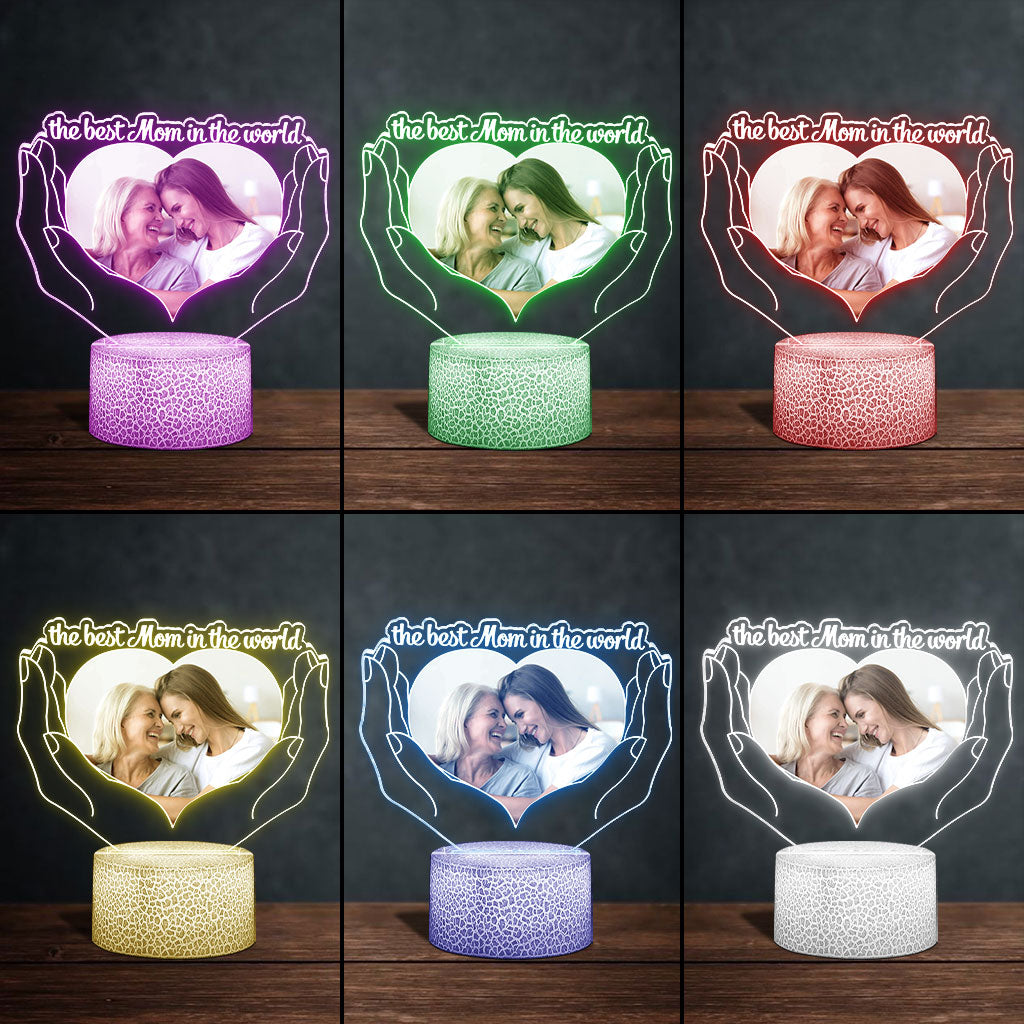 Die beste Mama der Welt – Personalisierte Muttertags-Leuchttafel in Mutterform