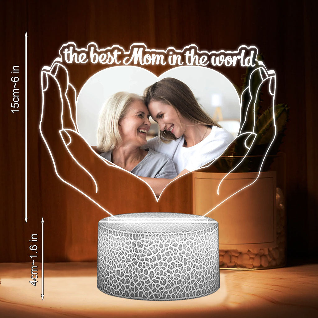Die beste Mama der Welt – Personalisierte Muttertags-Leuchttafel in Mutterform