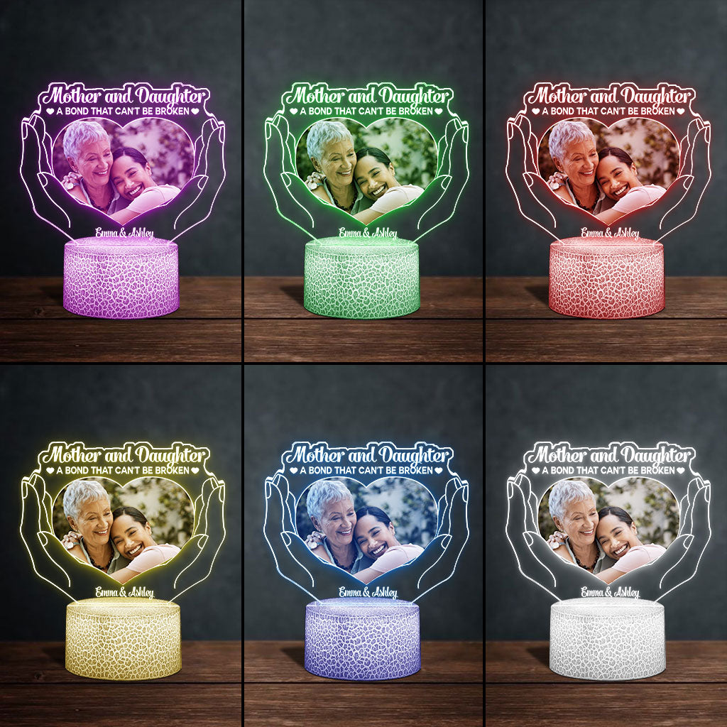 Die Liebe zwischen Mutter und Kindern – Geschenk für Mama, Tochter, Sohn – Personalisierte, geformte Leuchtplatte