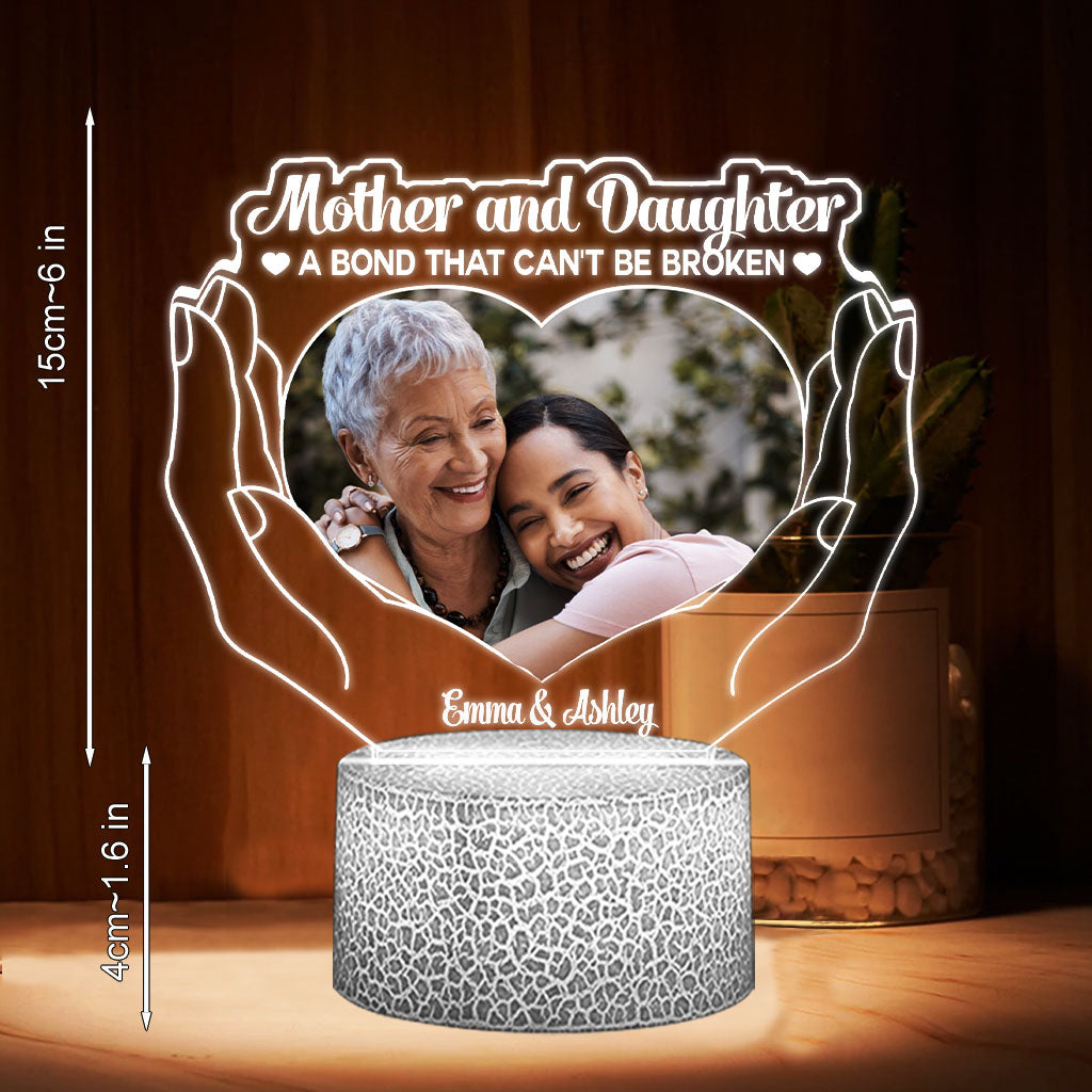Die Liebe zwischen Mutter und Kindern – Geschenk für Mama, Tochter, Sohn – Personalisierte, geformte Leuchtplatte