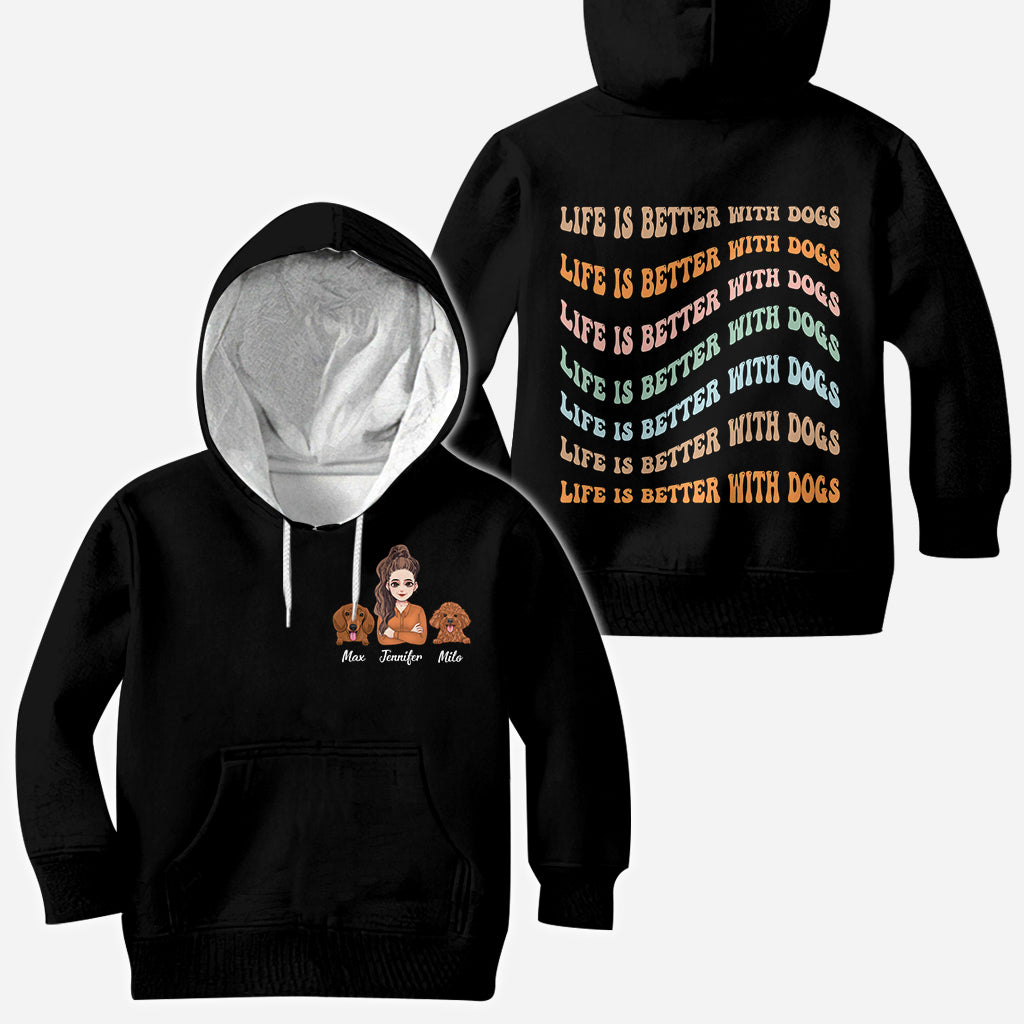 Life Is Better - Personalized Mother's Day Dog All Over T-shirt and Hoodie