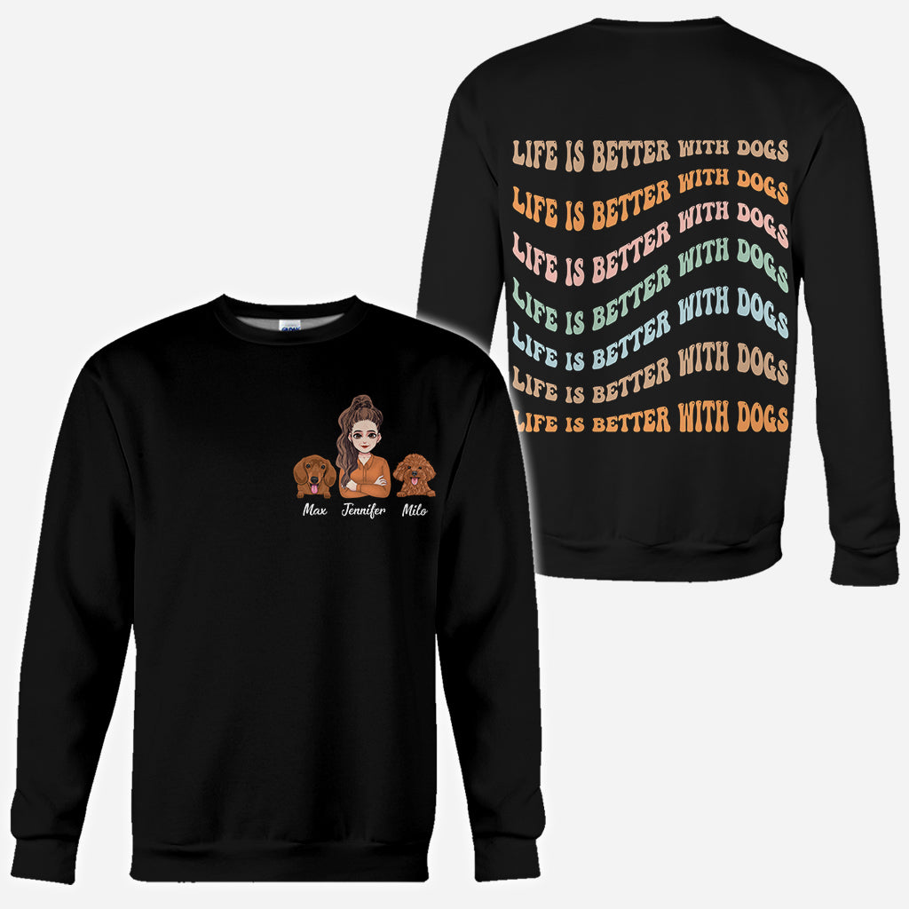 Life Is Better - Personalized Mother's Day Dog All Over T-shirt and Hoodie