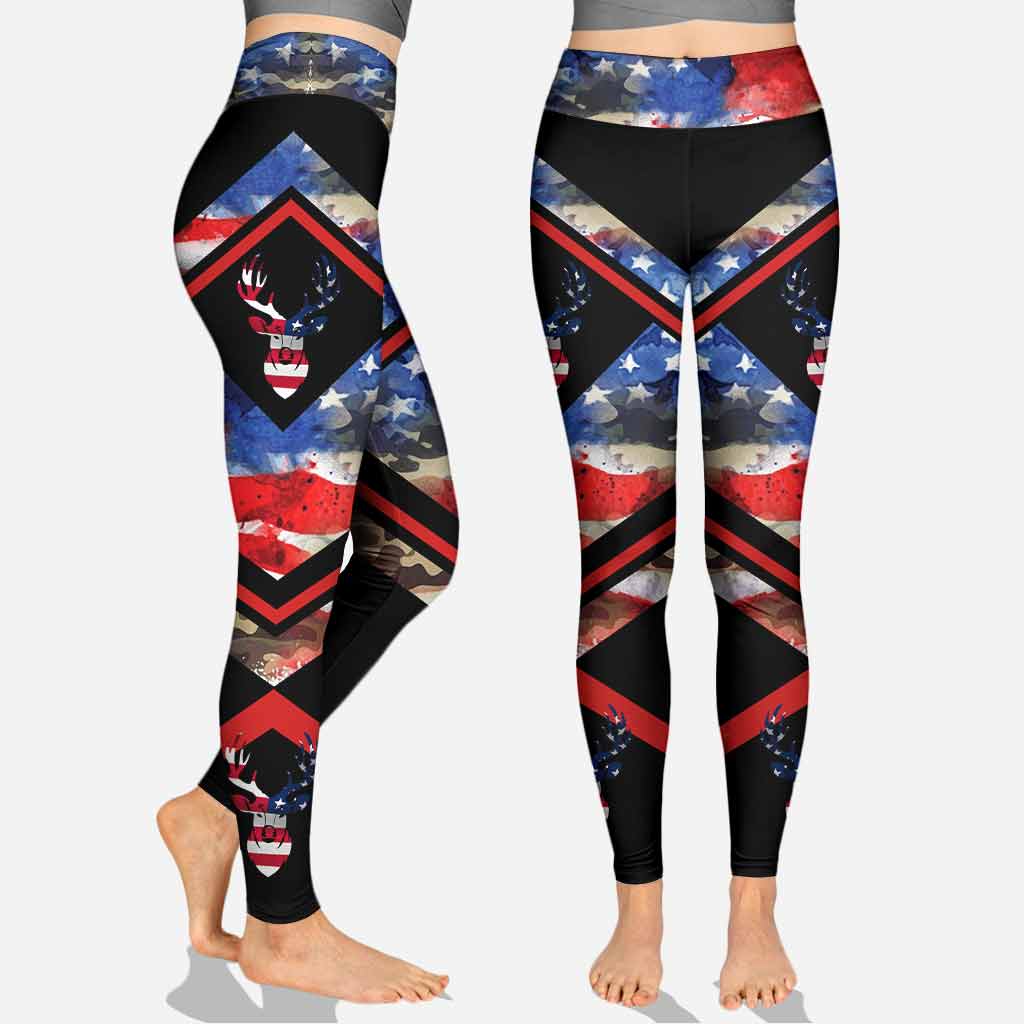The 4th Of July Hunting - Independence Day Cross Tank Top and Leggings