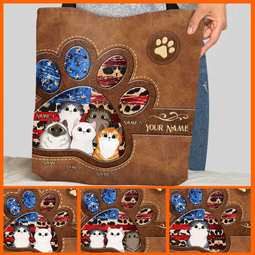 Die Katzen des Juli – Personalisierte Tragetasche zum Unabhängigkeitstag