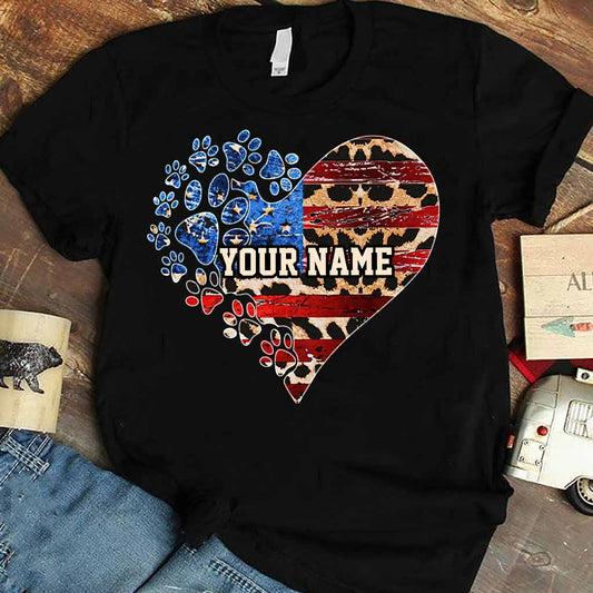 Die Juli-Katzenmama – Personalisiertes Hunde-T-Shirt und Hoodie zum Unabhängigkeitstag