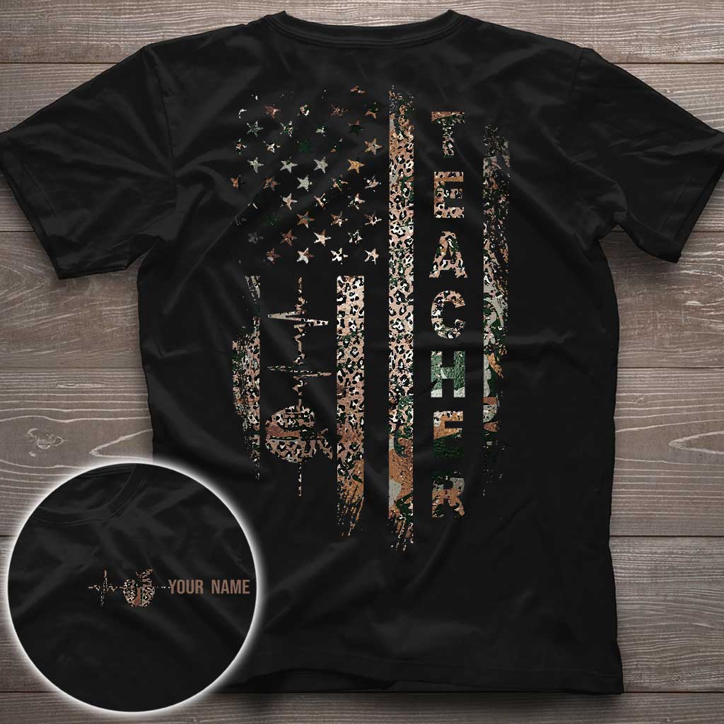 Lehren, Lieben, Inspirieren – Personalisiertes T-Shirt und Hoodie für Lehrer zum Unabhängigkeitstag