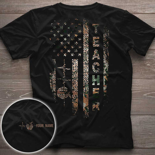 Lehren, Lieben, Inspirieren – Personalisiertes T-Shirt und Hoodie für Lehrer zum Unabhängigkeitstag