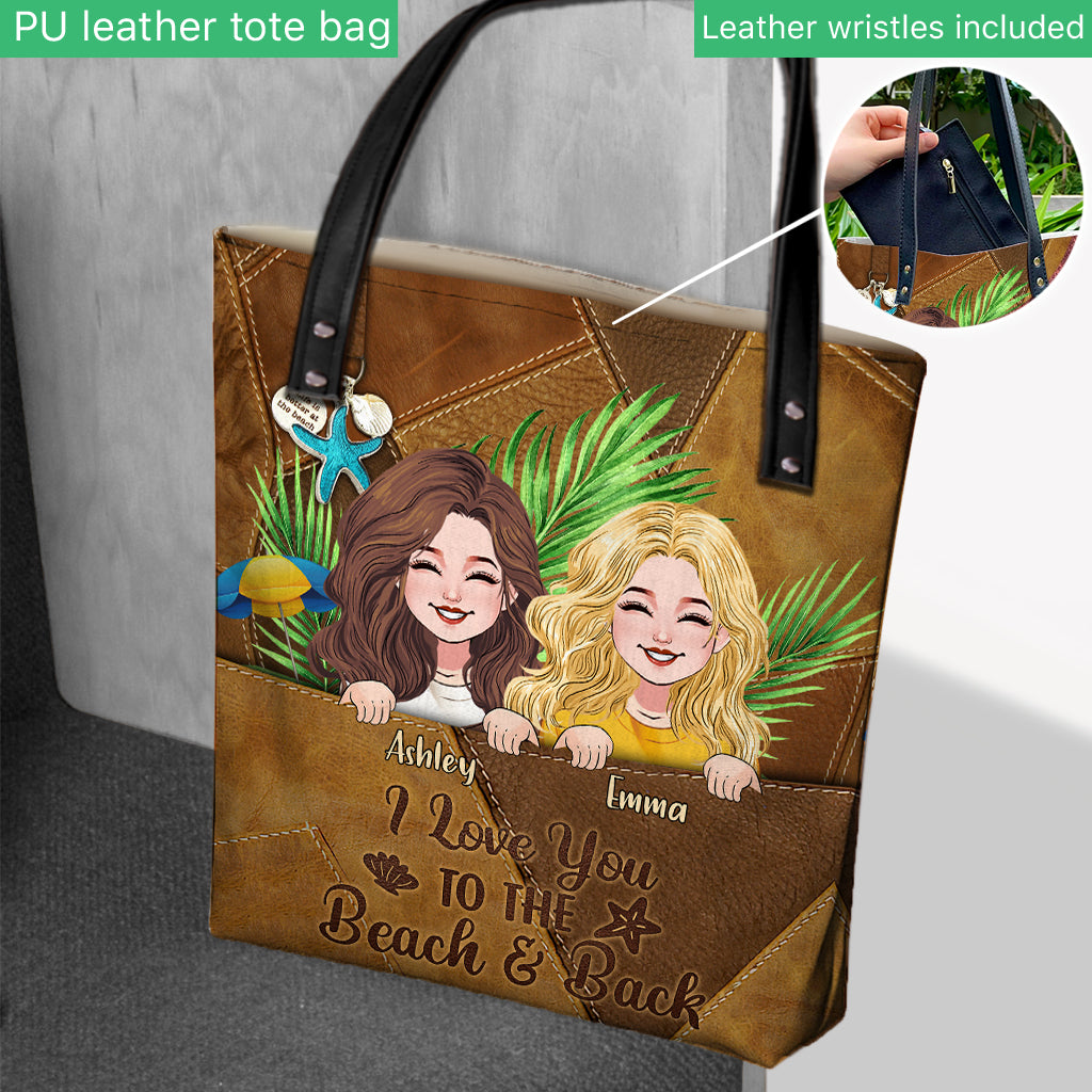 I Love You To The Beach - Personalized Bestie Tote Bag