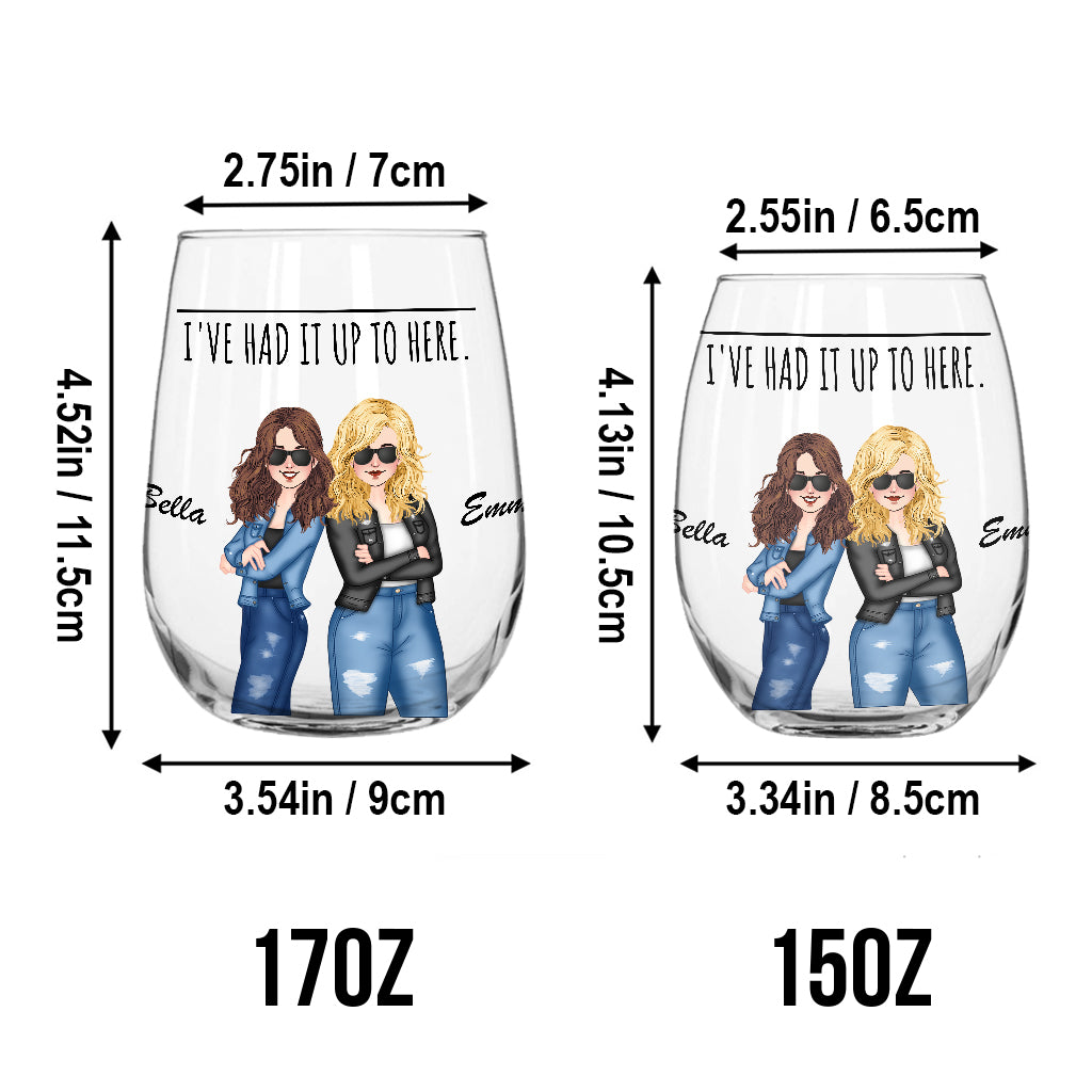 Mir reicht's! – Das perfekte Geschenk für Schwester, Freundin oder Mutter – Personalisiertes Weinglas