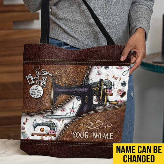 Personalisierte Tragetasche „Nähen ist meine Therapie“