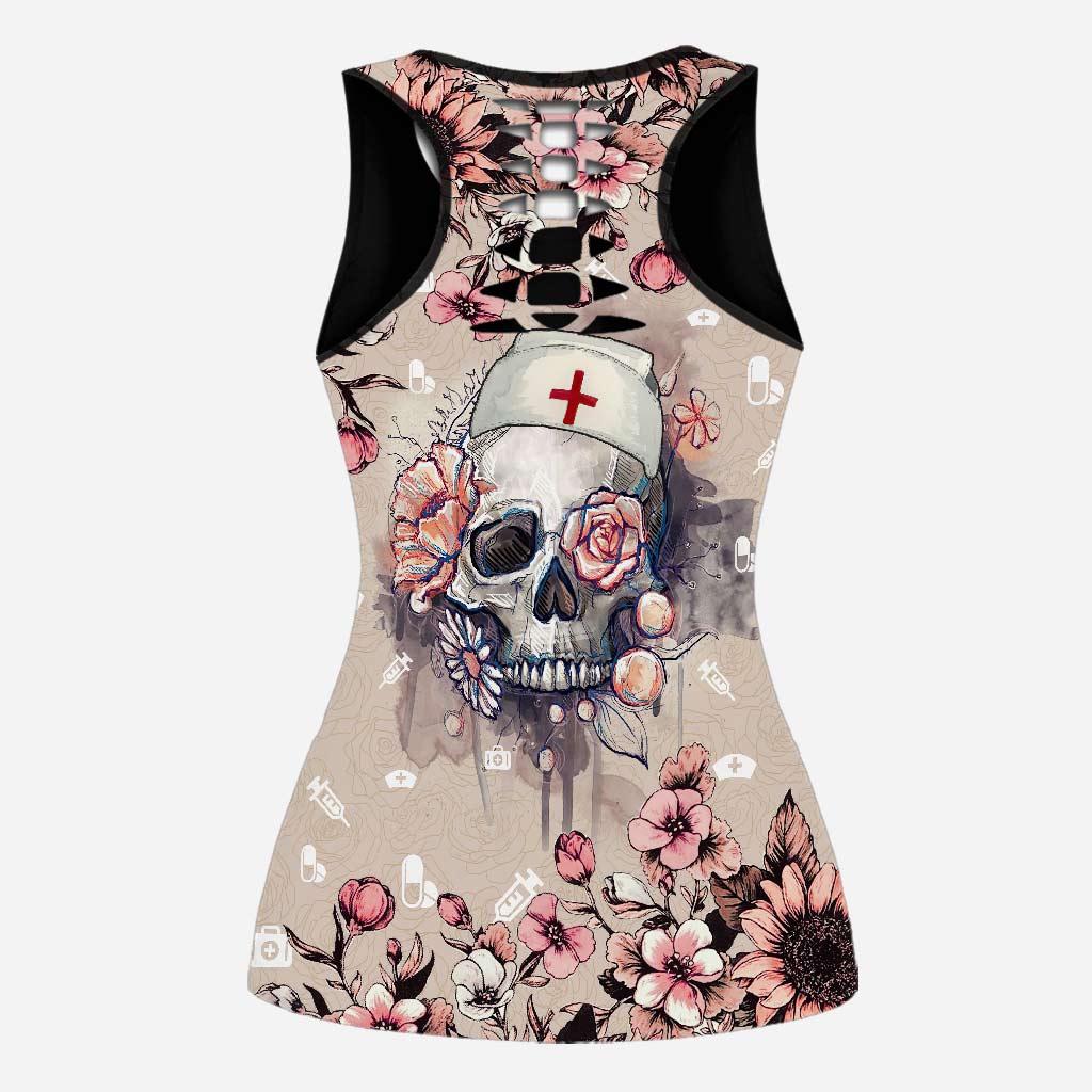 Nurse Life – Personalisiertes Tanktop und Damenshorts mit Lochmuster