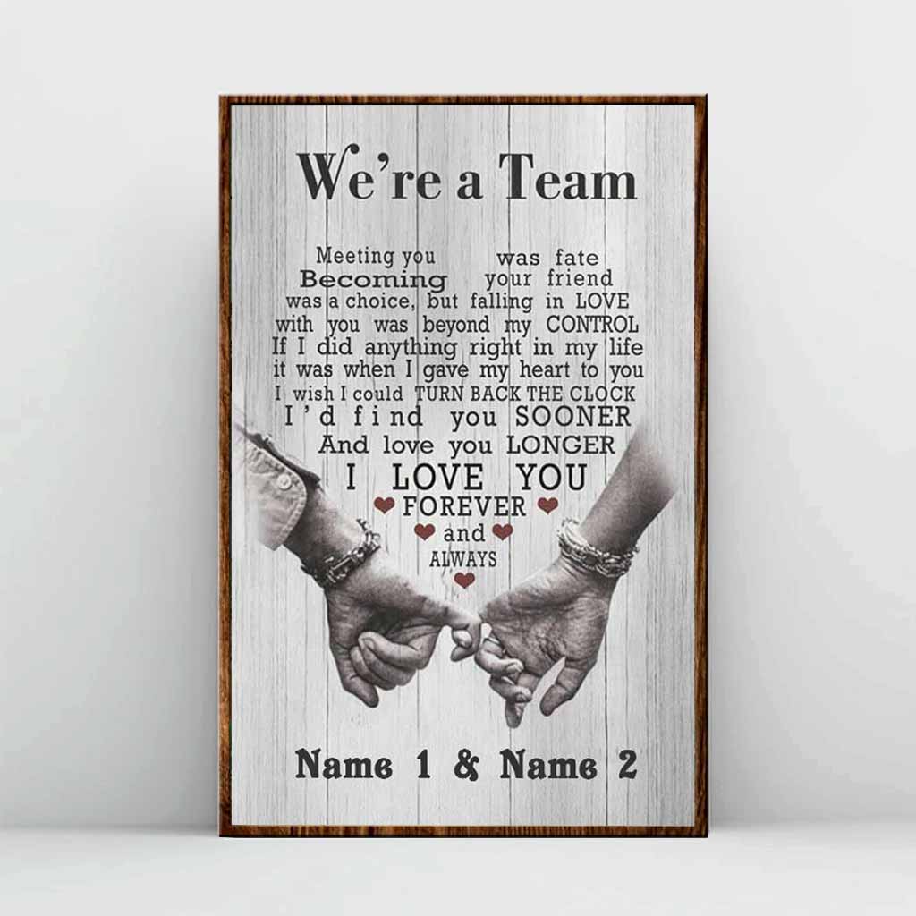 Wir sind ein Team – Personalisiertes Ehepaar-Poster 0821
