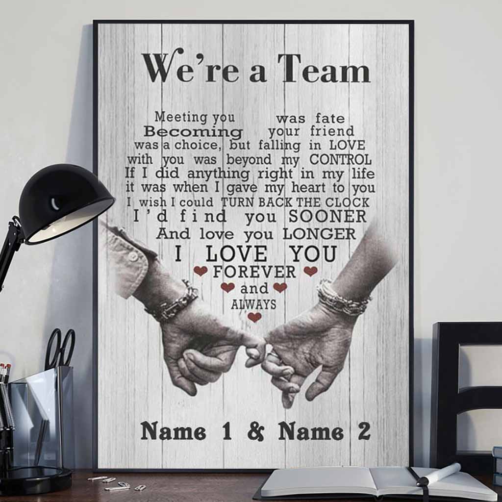 Wir sind ein Team – Personalisiertes Ehepaar-Poster 0821