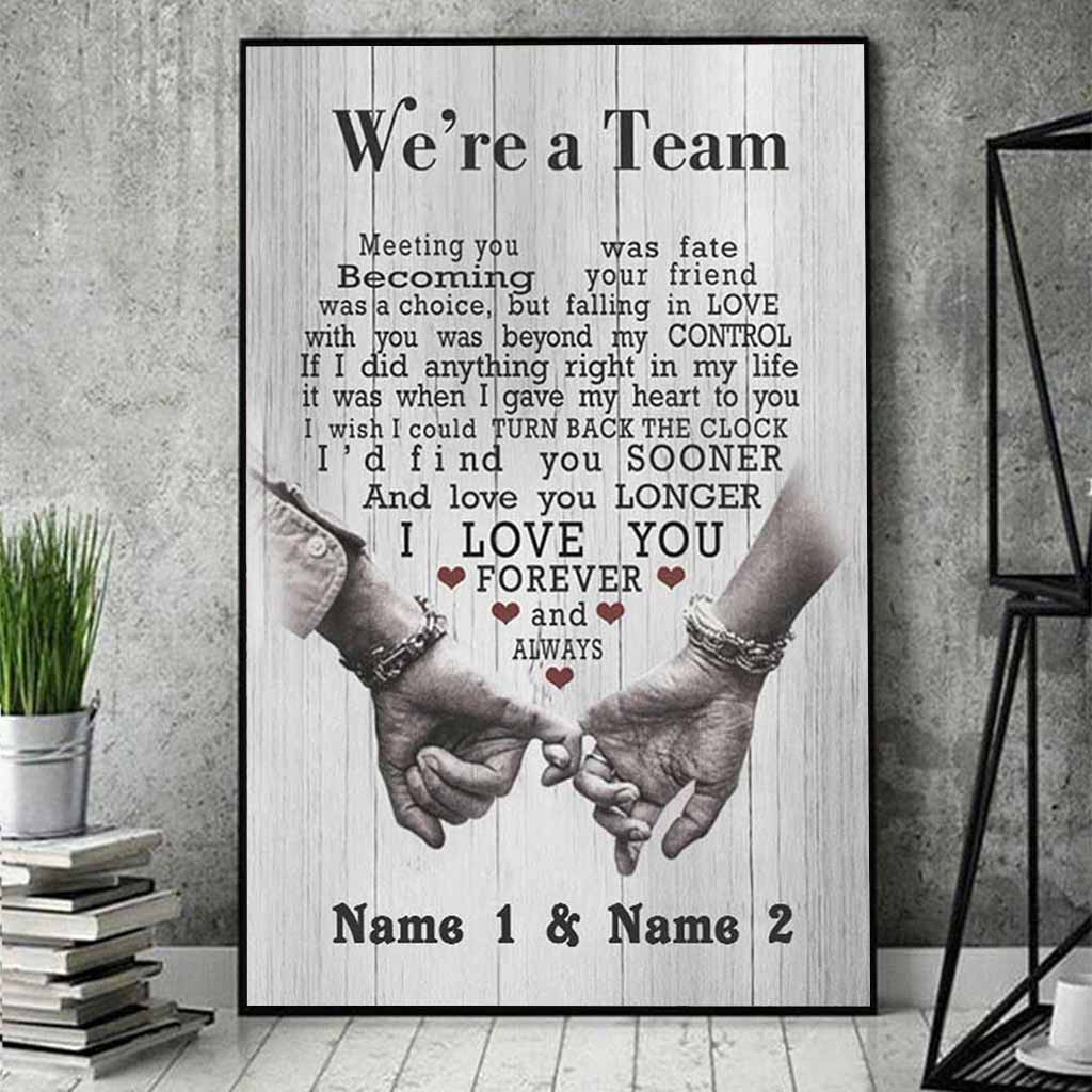 Wir sind ein Team – Personalisiertes Ehepaar-Poster 0821