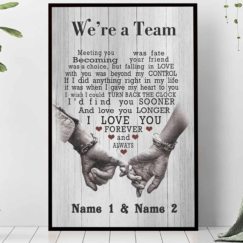 Wir sind ein Team – Personalisiertes Ehepaar-Poster 0821