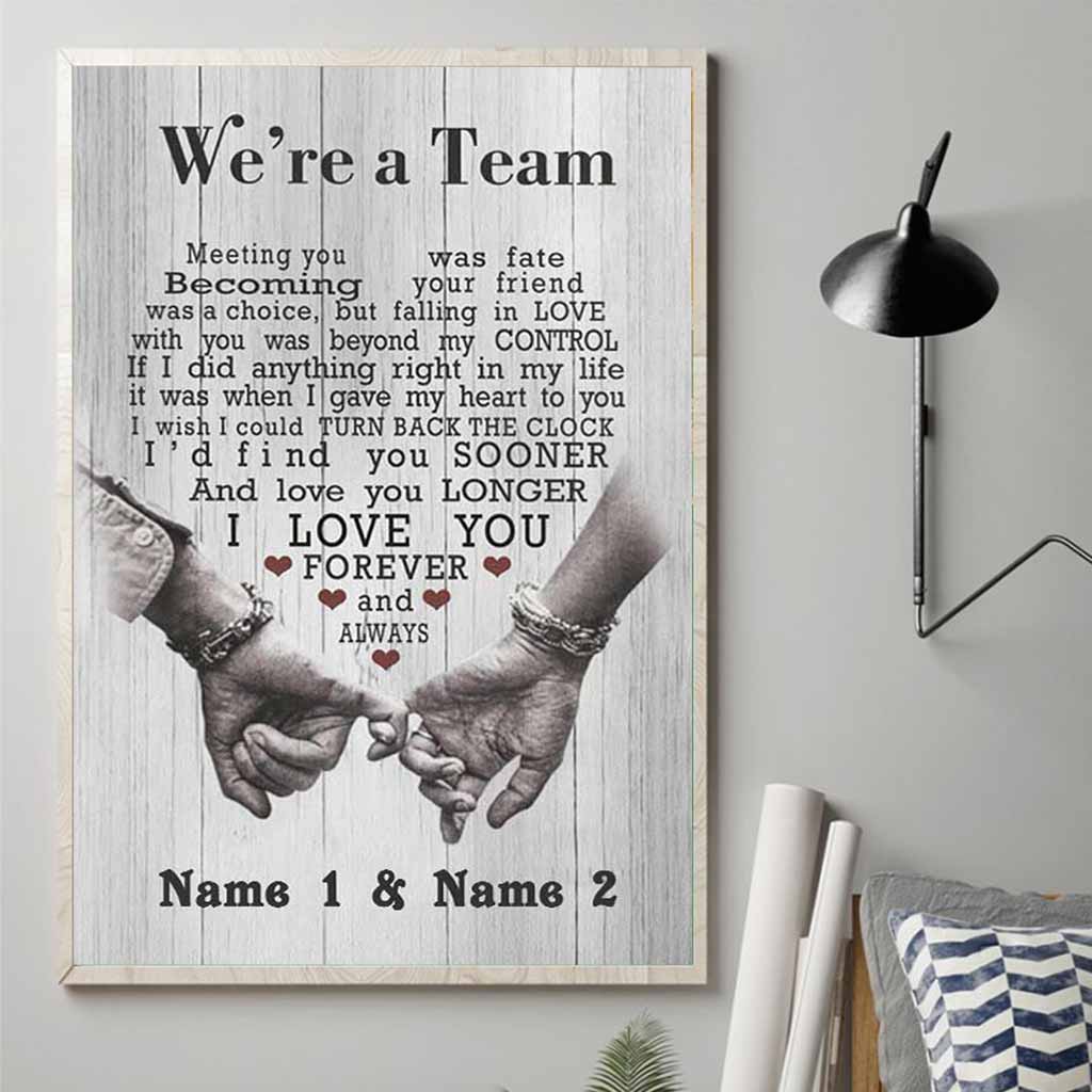 Wir sind ein Team – Personalisiertes Ehepaar-Poster 0821