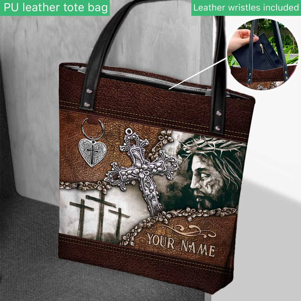 Glaube statt Angst – Personalisierte Tragetasche mit christlichem Kreuz