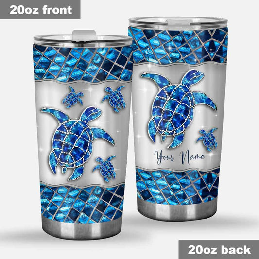 Salty Lil Beach Blue – Personalisierter Schildkrötenbecher