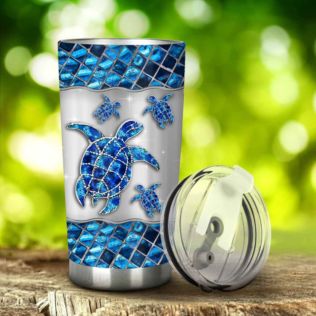 Salty Lil Beach Blue – Personalisierter Schildkrötenbecher