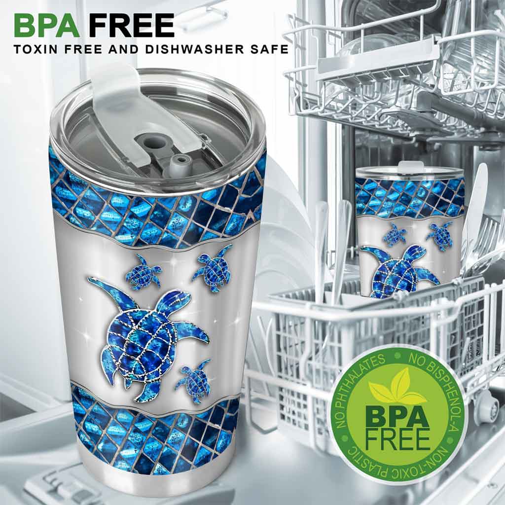 Salty Lil Beach Blue – Personalisierter Schildkrötenbecher