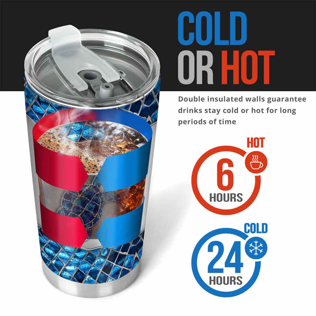 Salty Lil Beach Blue – Personalisierter Schildkrötenbecher