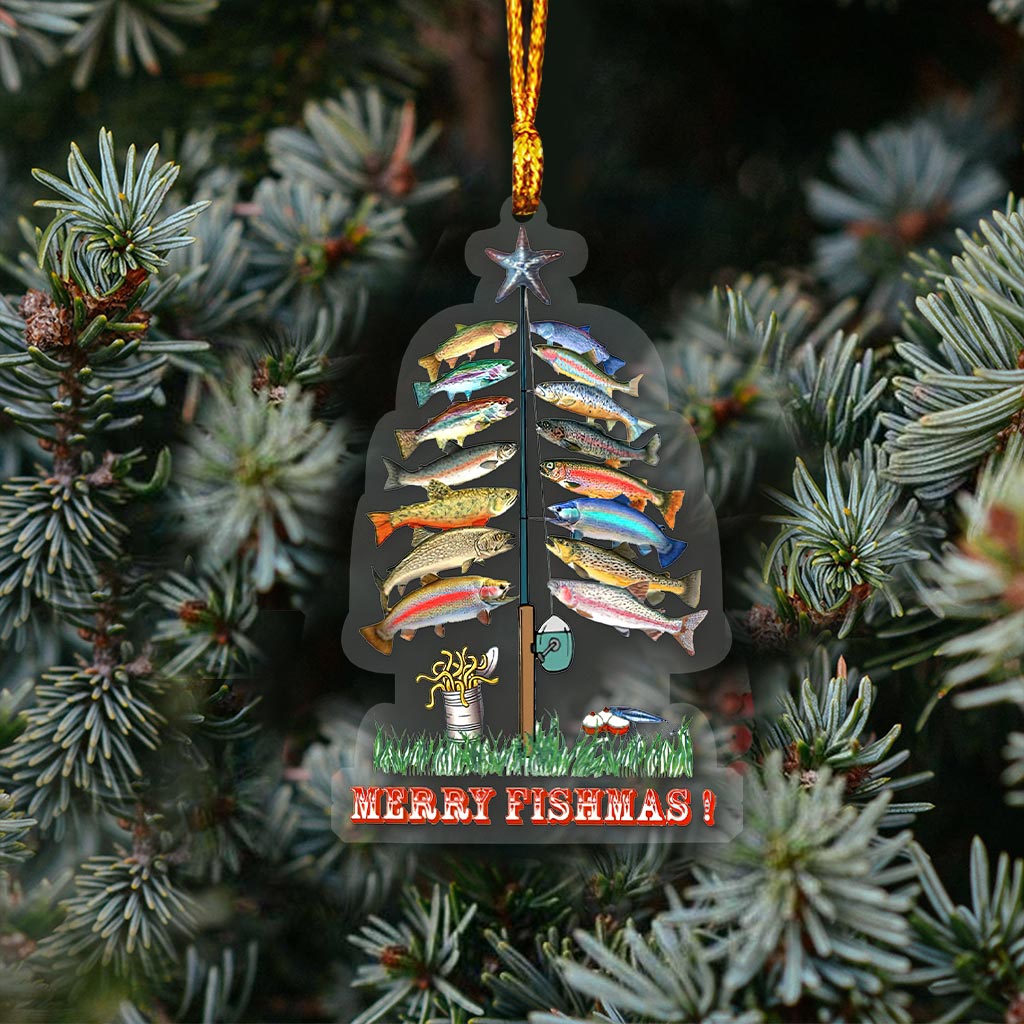 Fröhliche Fischweihnachten – Transparenter Weihnachtsschmuck zum Thema Angeln