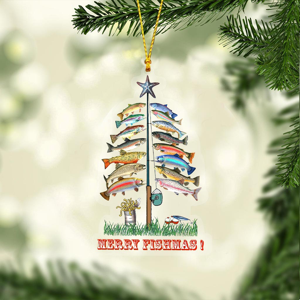 Fröhliche Fischweihnachten – Transparenter Weihnachtsschmuck zum Thema Angeln