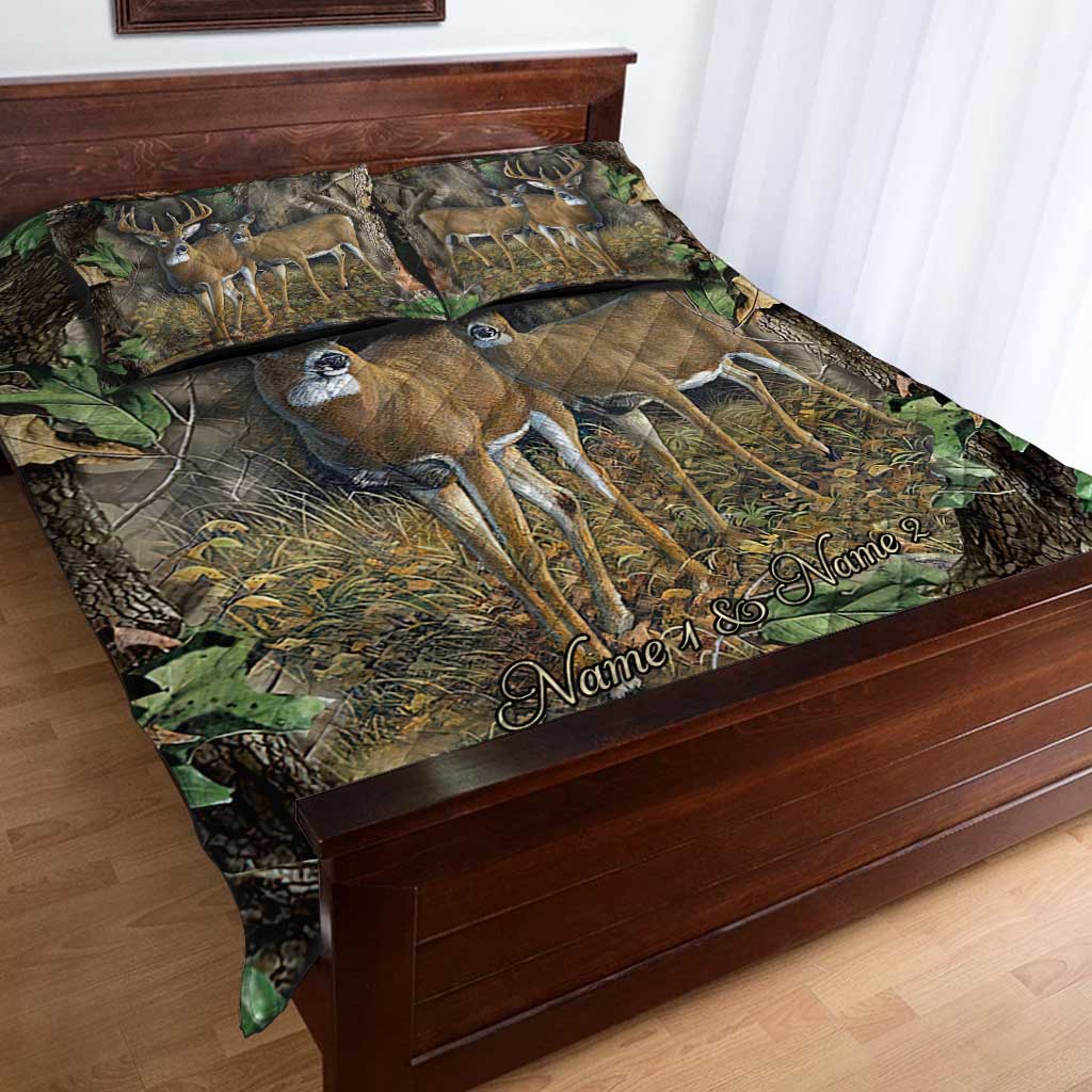 Du und ich, wir schaffen das – Personalisiertes Jagd-Quilt-Set