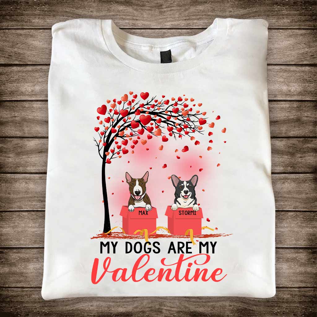 Hunde sind meine Valentinsgrüße – Personalisiertes T-Shirt und Hoodie