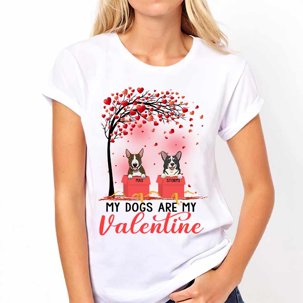 Hunde sind meine Valentinsgrüße – Personalisiertes T-Shirt und Hoodie