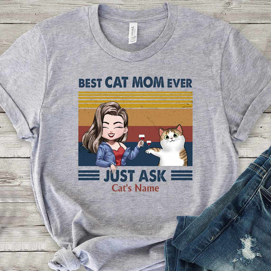 Die beste Katzenmama aller Zeiten – Personalisiertes Katzen-T-Shirt und Hoodie