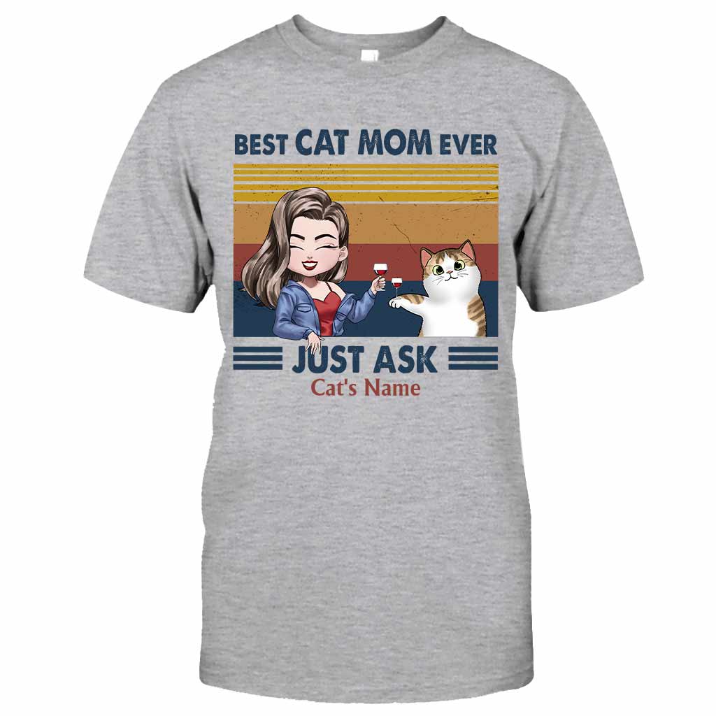 Die beste Katzenmama aller Zeiten – Personalisiertes Katzen-T-Shirt und Hoodie