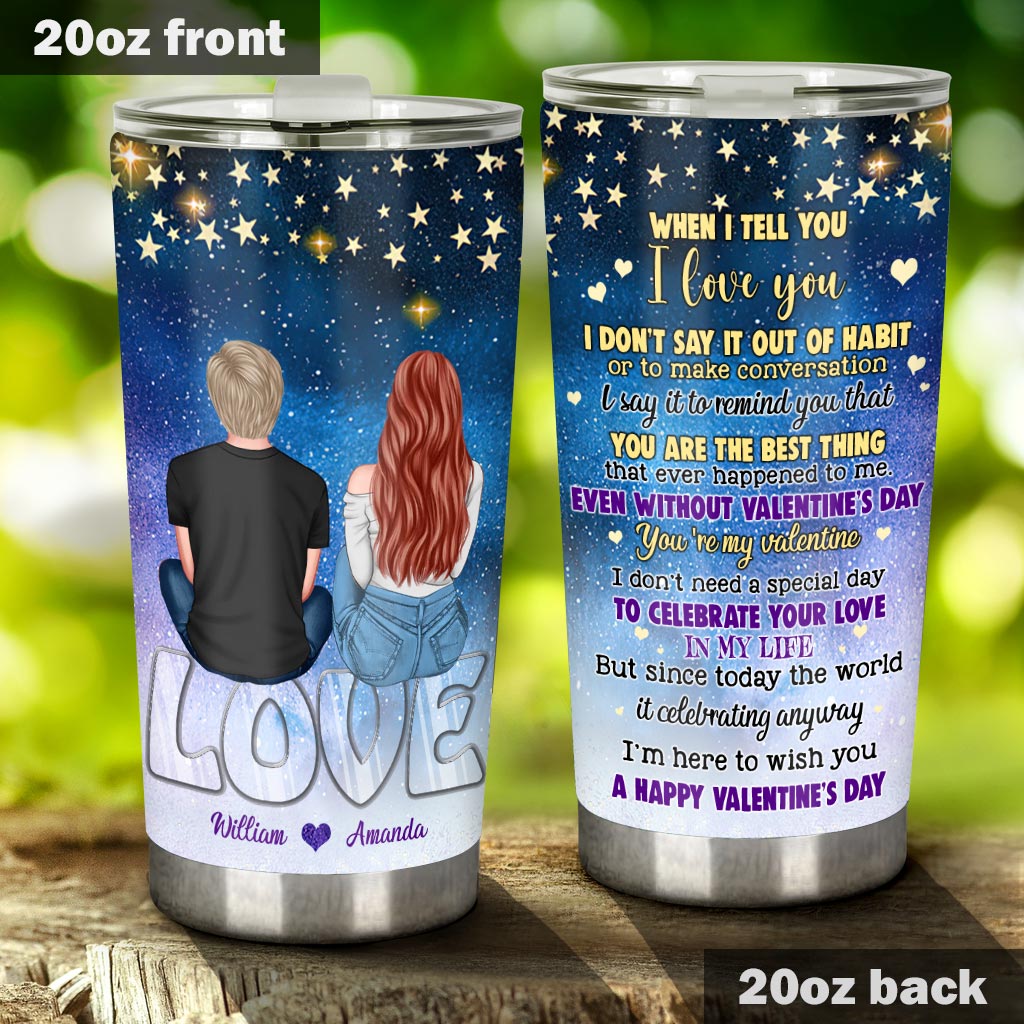 You Are My Valentine - Personalized Couple Tumbler