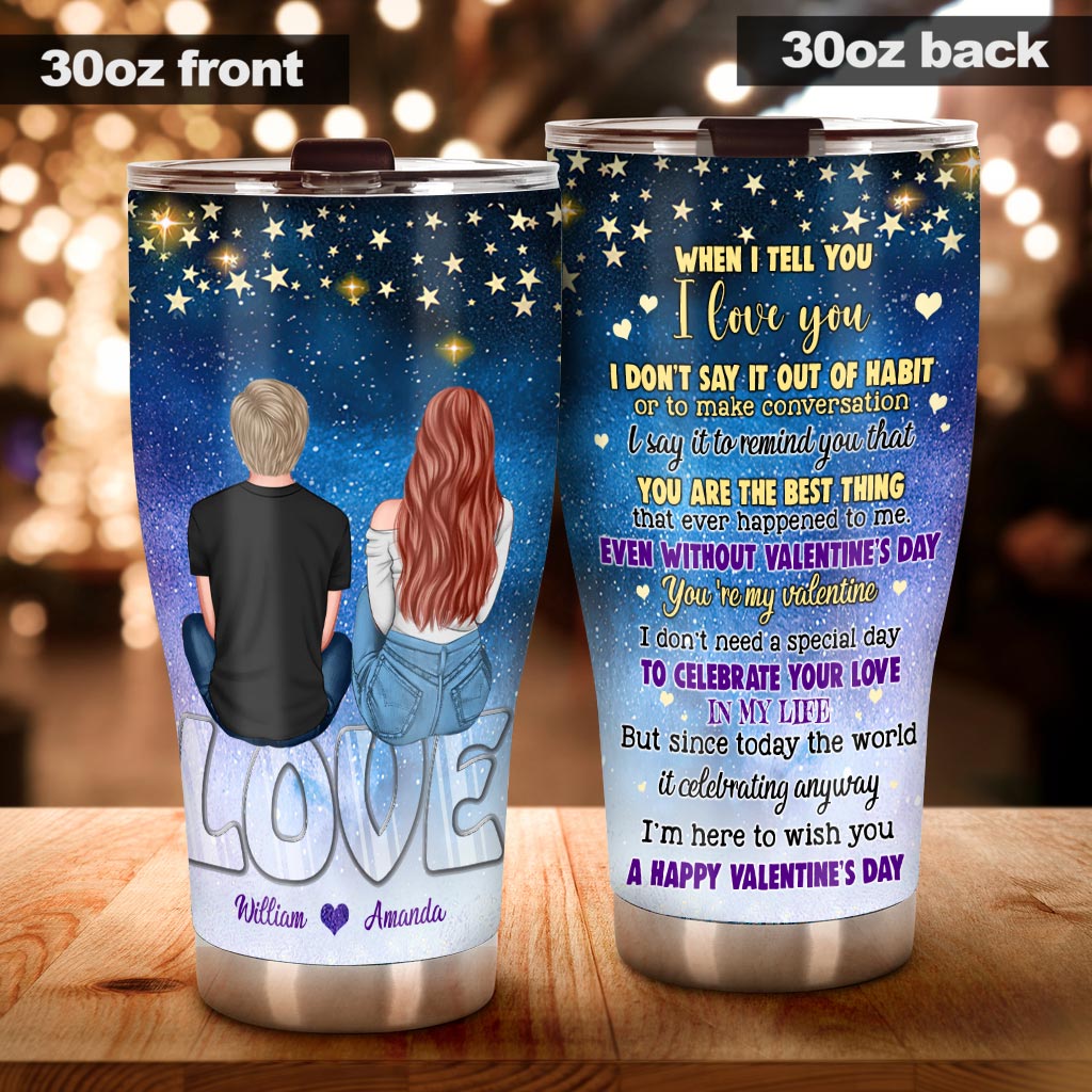 You Are My Valentine - Personalized Couple Tumbler