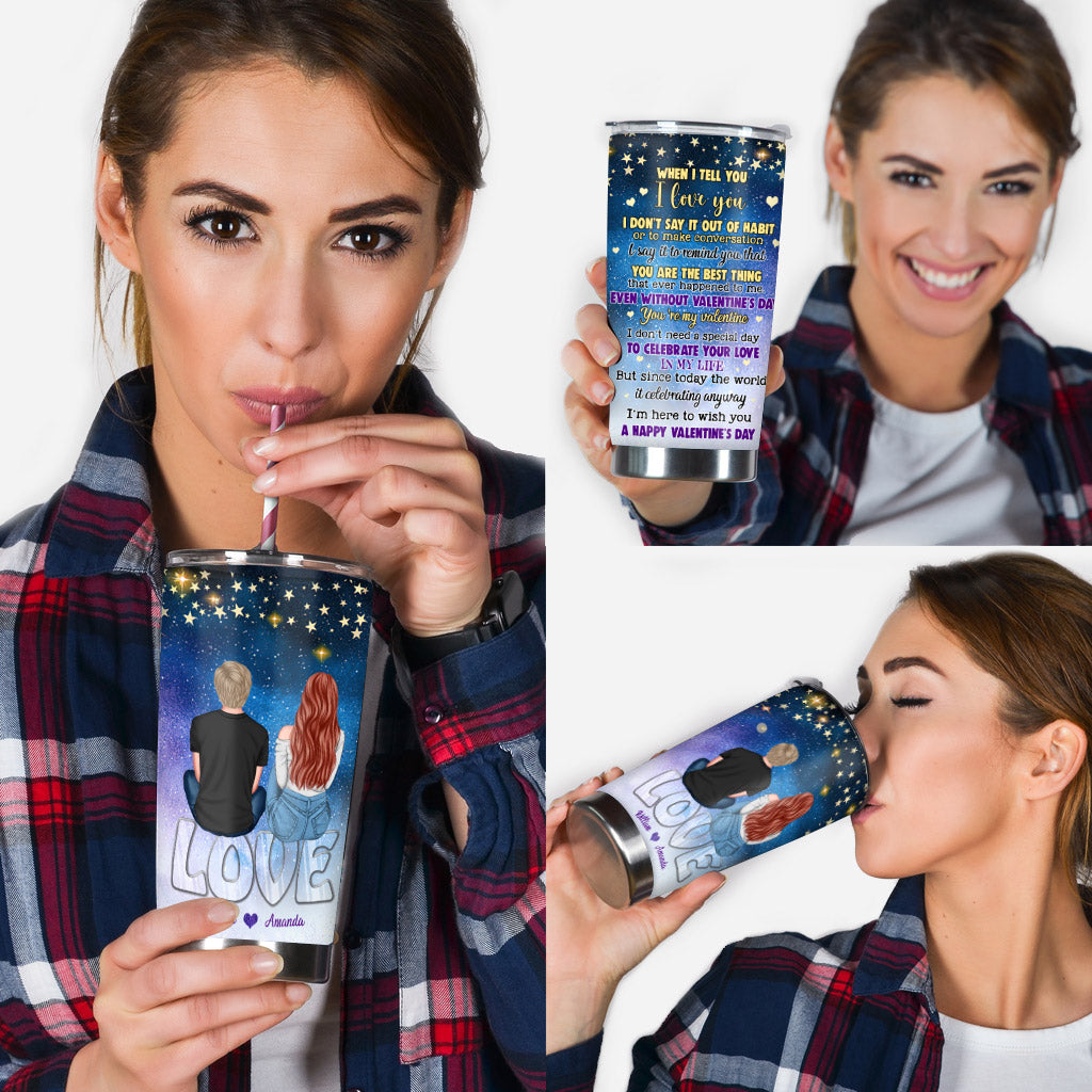 You Are My Valentine - Personalized Couple Tumbler