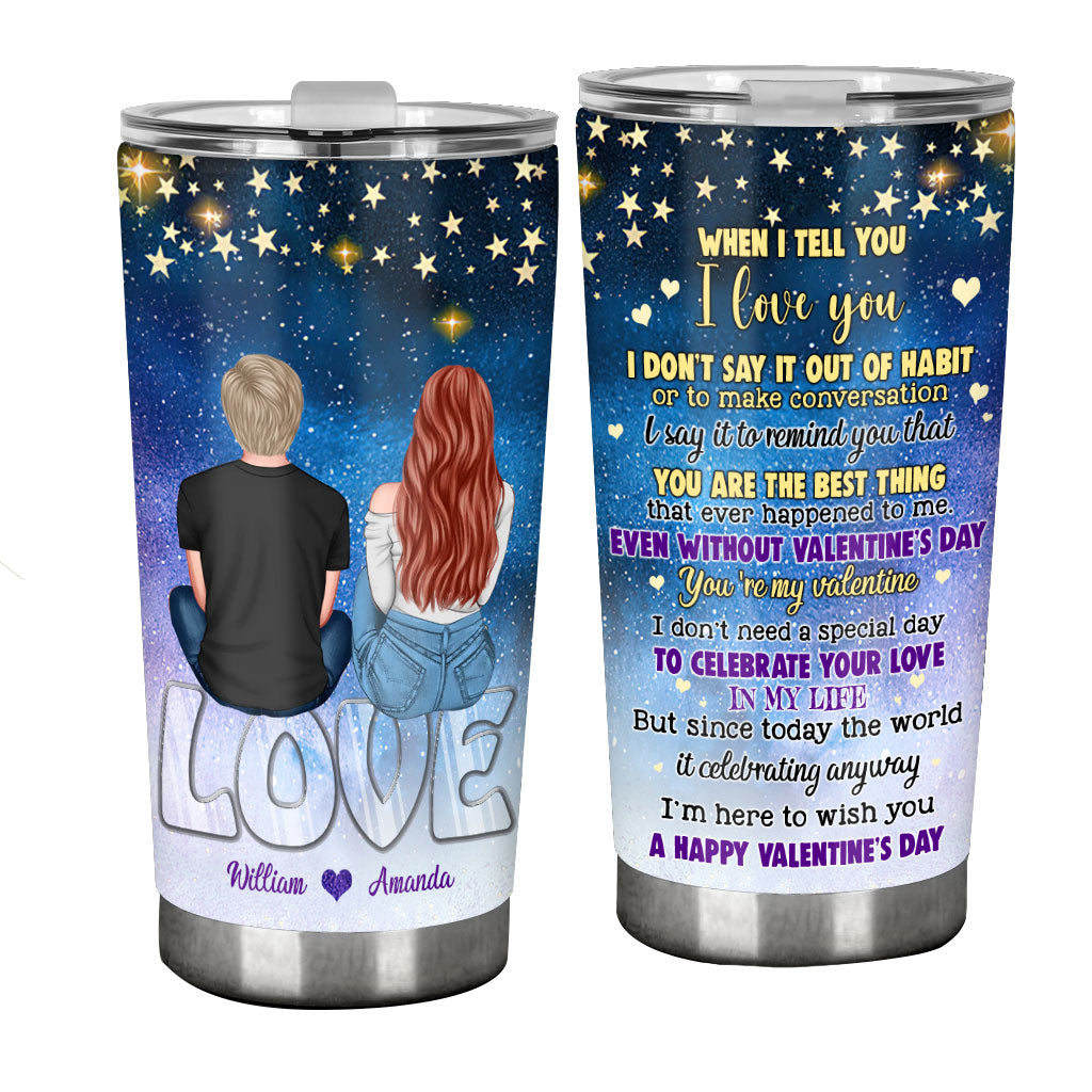 You Are My Valentine - Personalized Couple Tumbler